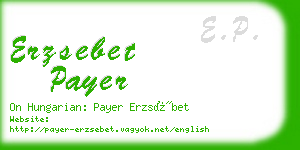 erzsebet payer business card